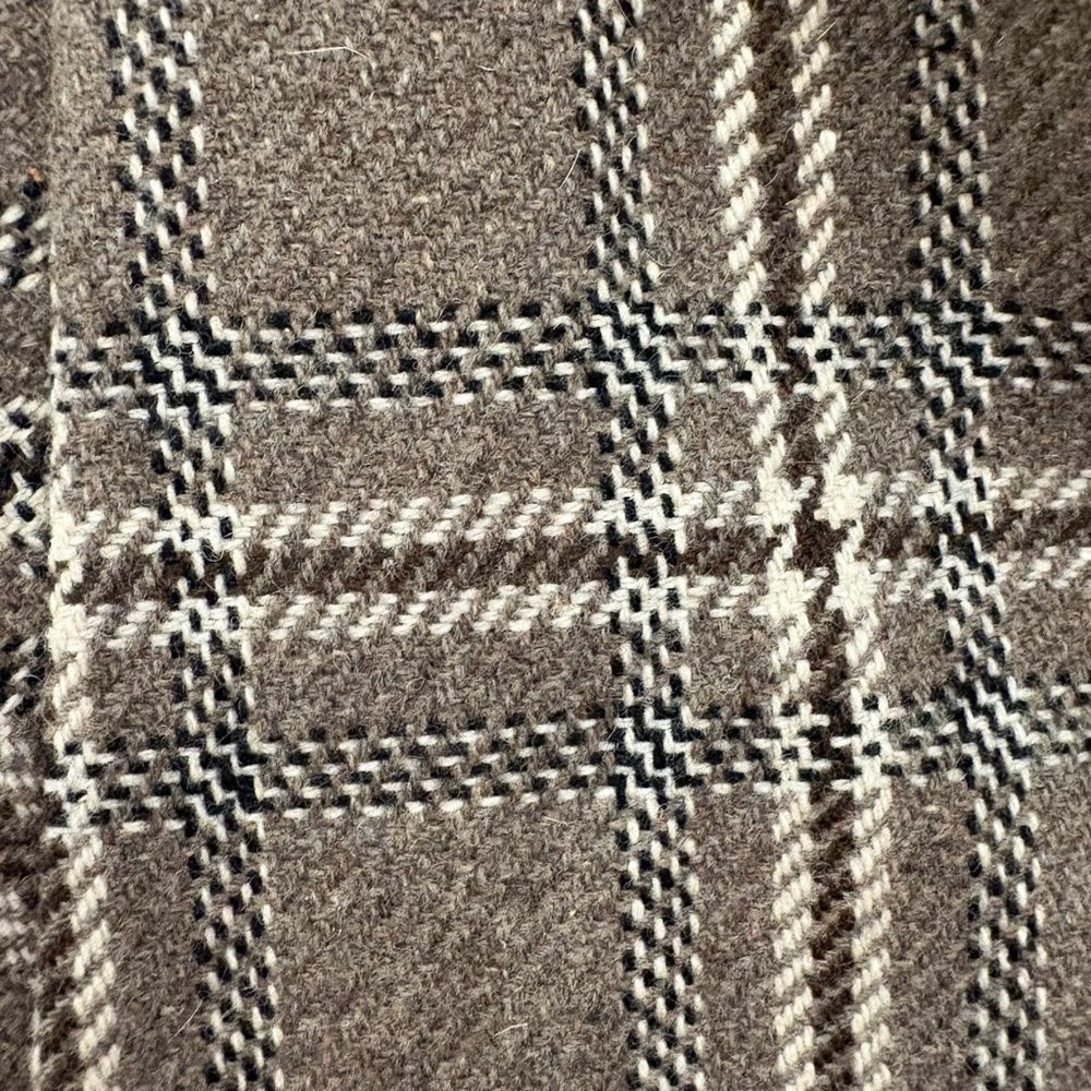 Via Women’s Wool BlendCoat Brown Cream Black Size 6 - Picture 8 of 8